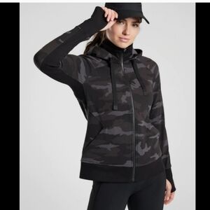 Athleta Triumph Camo Zip Up Hoodie Size Large